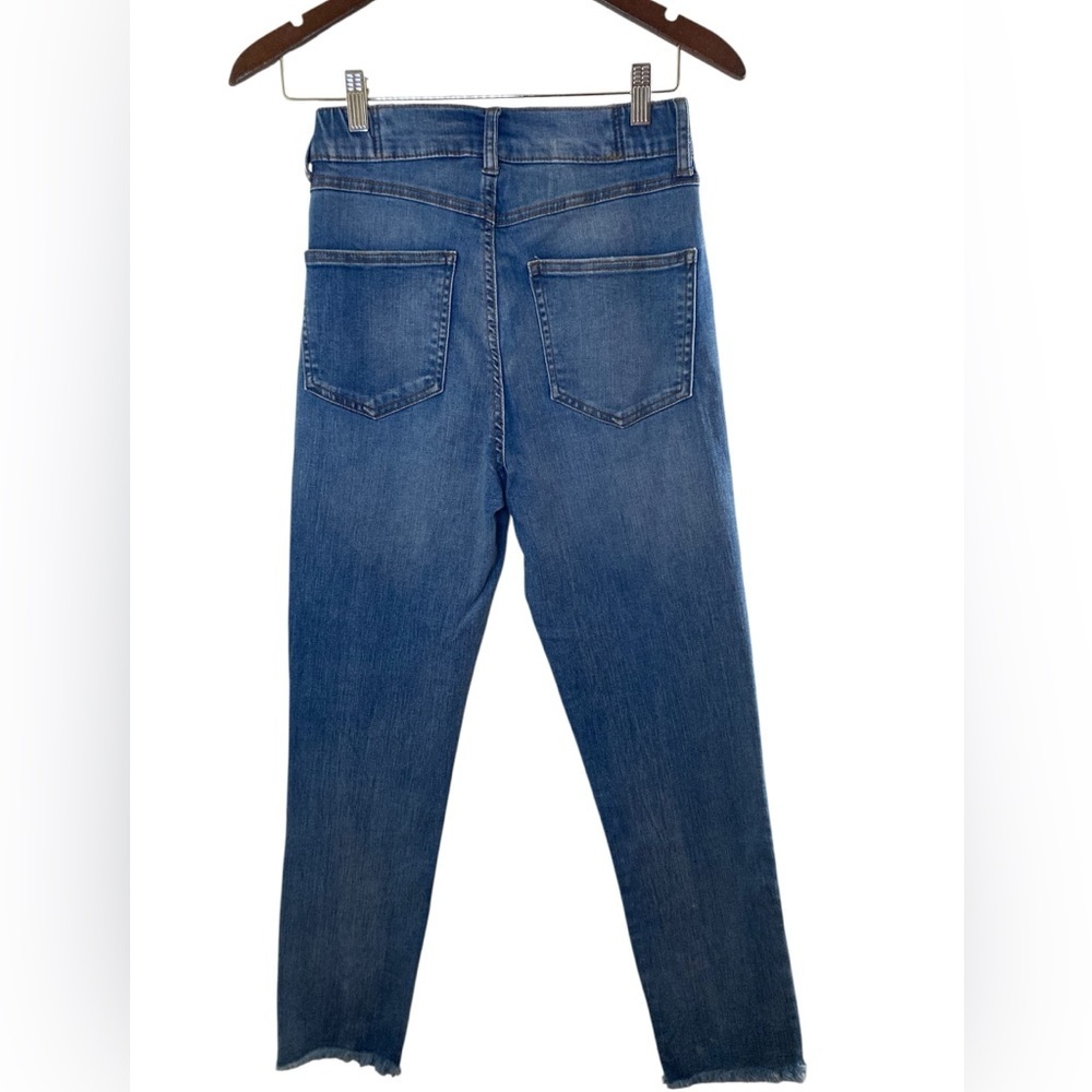 Rewash Skinny Jeans Size 3 / 26 Blue Raw Hem Stretch Denim - Picture 5 of 12